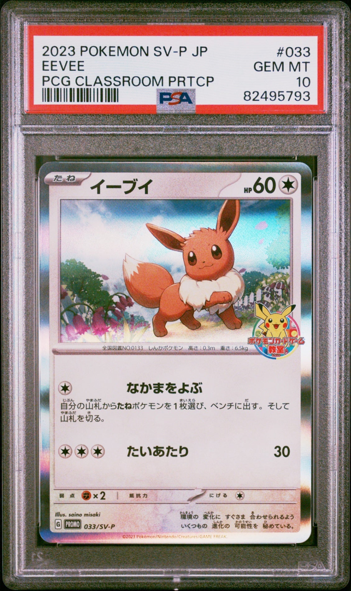 PSA10【POKEMON 033/SV-P】EEVEE PCG CLASSROOM PRTCP【PROMO】