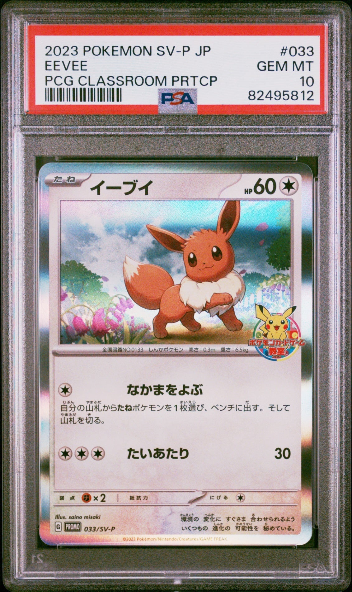 PSA10【POKEMON 033/SV-P】EEVEE PCG CLASSROOM PRTCP 【PROMO】